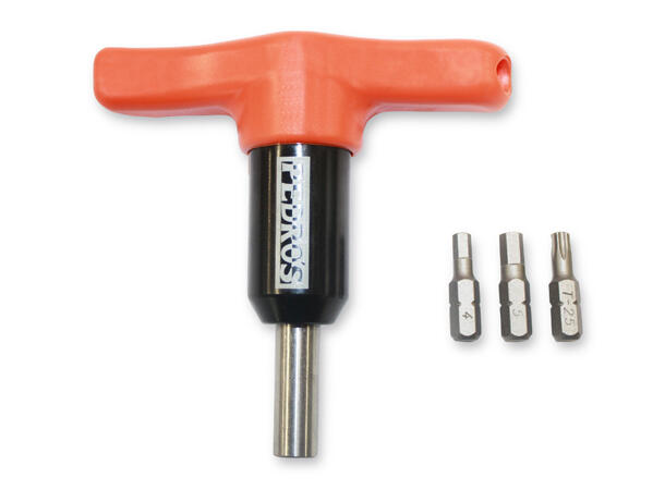 Pedro's Fixed Torque 5Nm Momentnøkkel Oransj, 5Nm, T-håndtak med 3 bits 